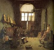 Leon-Matthieu Cochereau Interior of the Studio of David Sweden oil painting reproduction